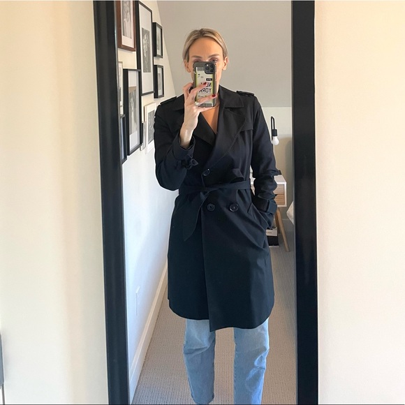 Elie Tahari Black Trench Coat - Picture 8 of 9